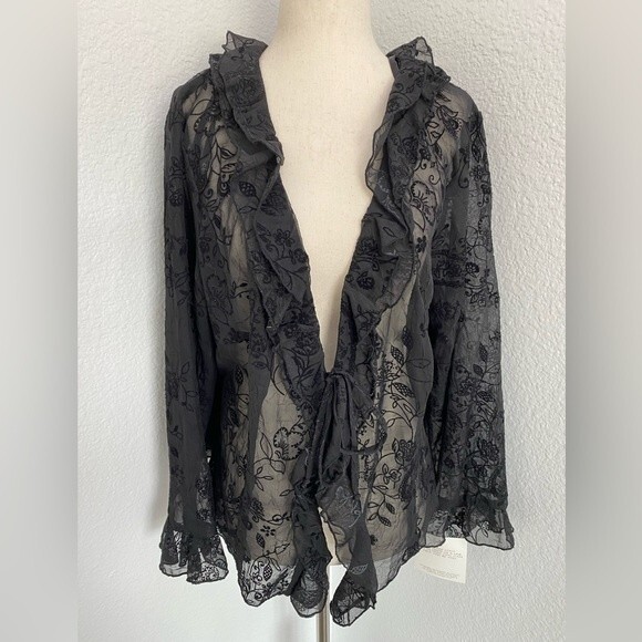 NWT  CDC Slip Dress Matching Lace Velvet Formal Evening Jacket Black SZ 14 - Picture 6 of 15